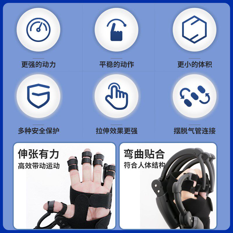 仿生外骨骼电动手指康复训练器材手部偏瘫锻炼五指手功能锻炼按摩