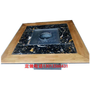 火塘桌云南丽江火塘桌石锅火锅涮烤一体桌商用火锅烧烤餐桌烤肉店