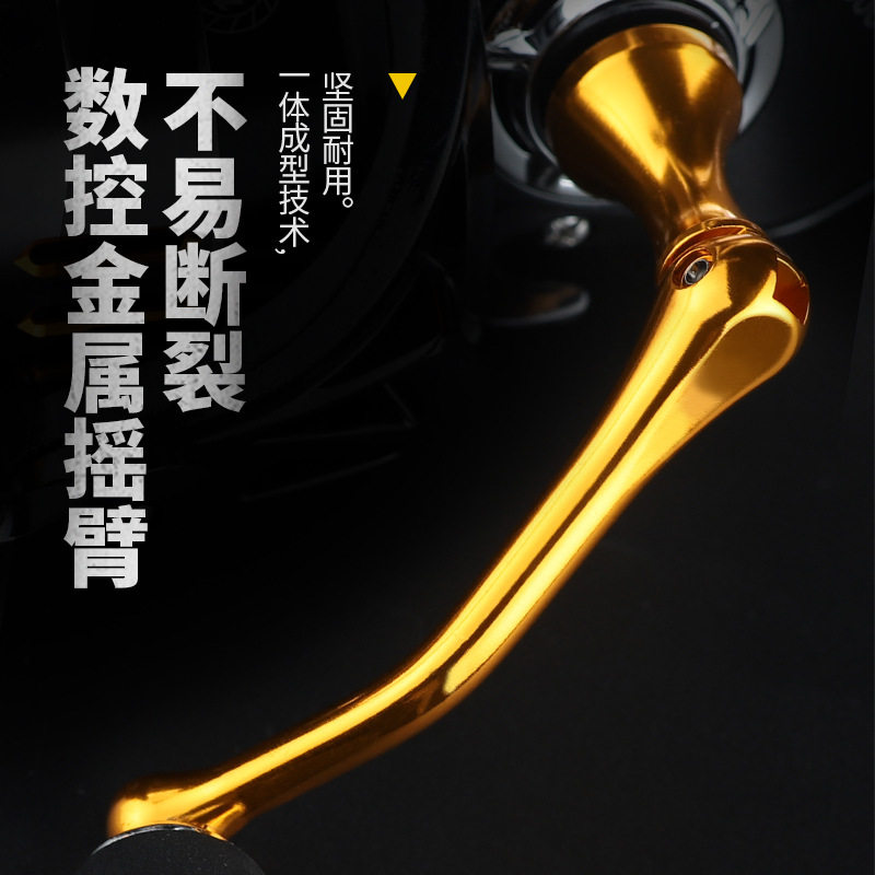 新款全金属渔轮鱼线轮斜口无间隙纺车轮海竿钓鱼轮矶钓伐钓轮摇轮