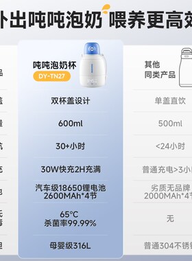 大宇恒温壶婴儿外出专用无线便携式恒温水杯冲泡奶神器保温调奶器