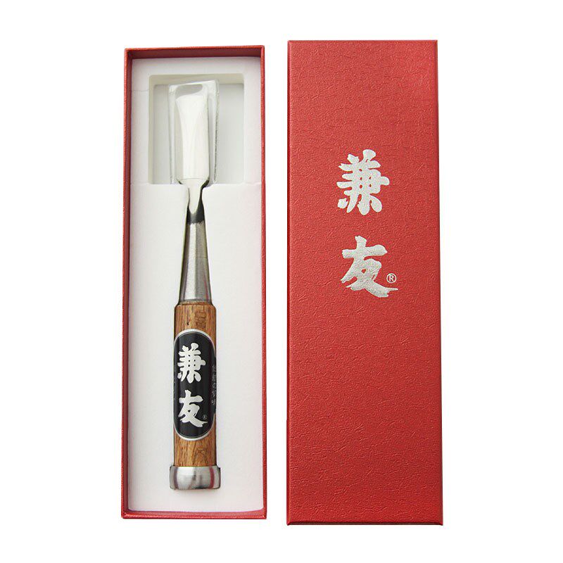 兼友木工凿子凿刀追入凿半圆凿扁铲丸曲凿木作工具铲刀国产贴钢凿