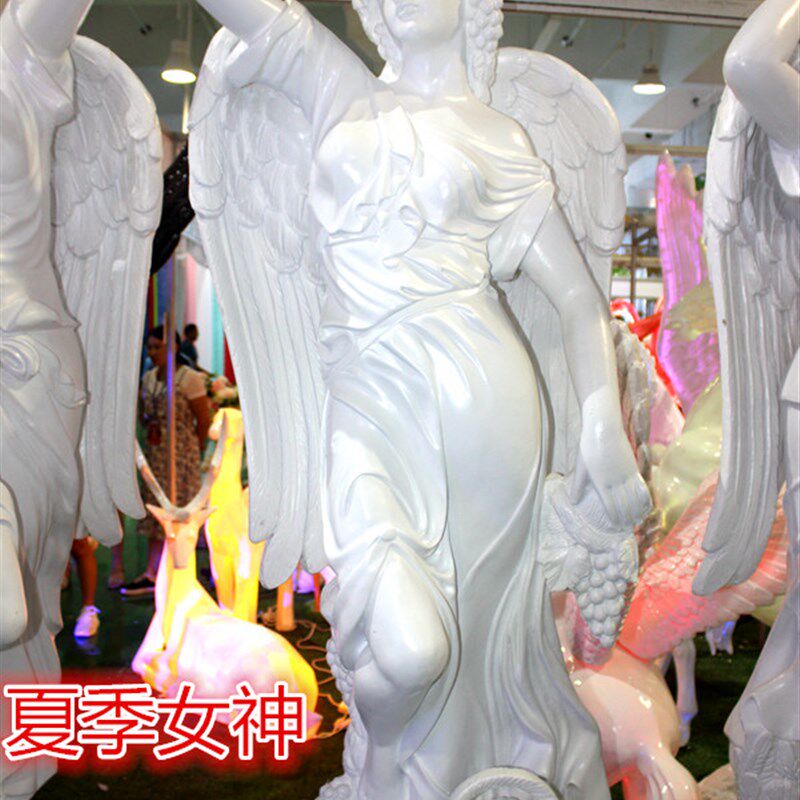 欧式大件婚庆路引天使四季女神雕塑家居花园酒店走廊装饰人物道具