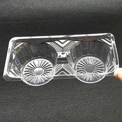 包邮一次性透明四杯架12346杯托咖啡杯托果汁奶茶加厚防撒托盘二