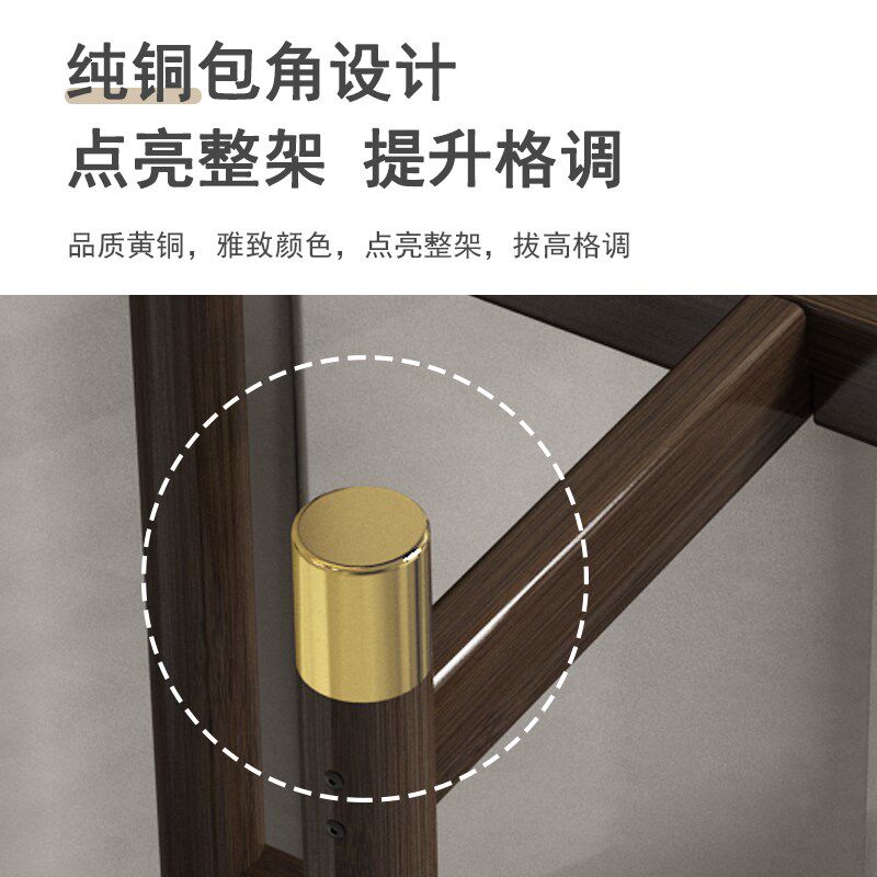 多功能洗脸盆架子楠竹落地面盆架农村简约家用卫生间带镜子洗脸架