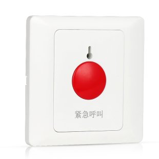 紧急呼叫开关 应急报警器家用老人呼救按钮面板86型 白色香槟金色