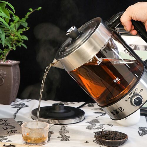 HAPIG/喜猪煮茶器蒸茶壶双滤网蒸泡一体玻璃保温家用办公煎药养生