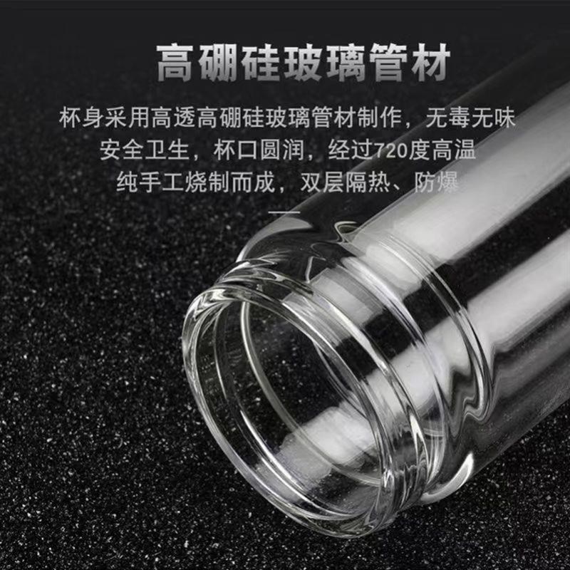 水杯摔不烂钢化玻璃杯防摔打不碎的大号套装防爆随手出差保温男女