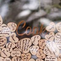 Creative hollowed-out leaf heart-shaped wood chip signature tree, wedding, graduation signature book, event, business annual meeting sign-in board thumbnail 5