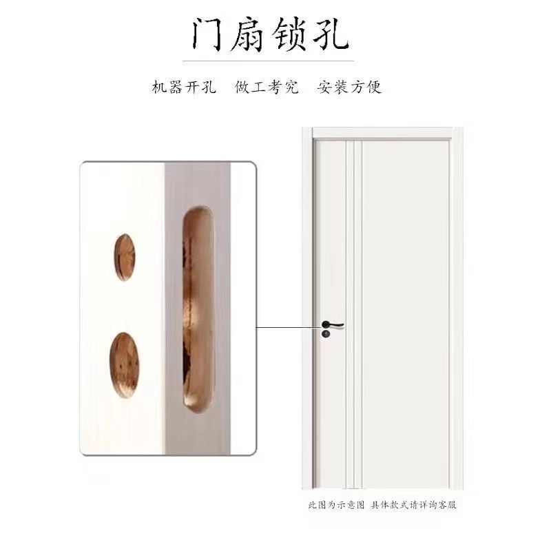 新款木门卧室门房间门免漆套装门室内门实木复合烤漆门民宿极简