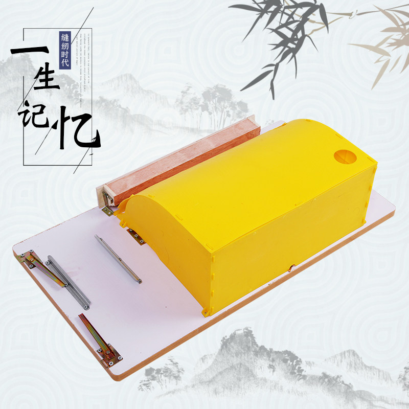 飞人牌老式缝纫机台板二斗家用台面 通用脚踏缝纫机面板