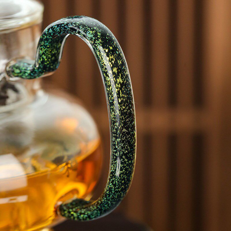 禾器炫彩宫灯壶900ml 耐高温玻璃煮茶壶和器高硼硅烧水壶蒸煮两用