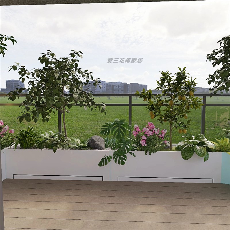 阳台露台不锈钢花箱托水盘室内外台阶花架庭院楼顶种植箱花盆定制