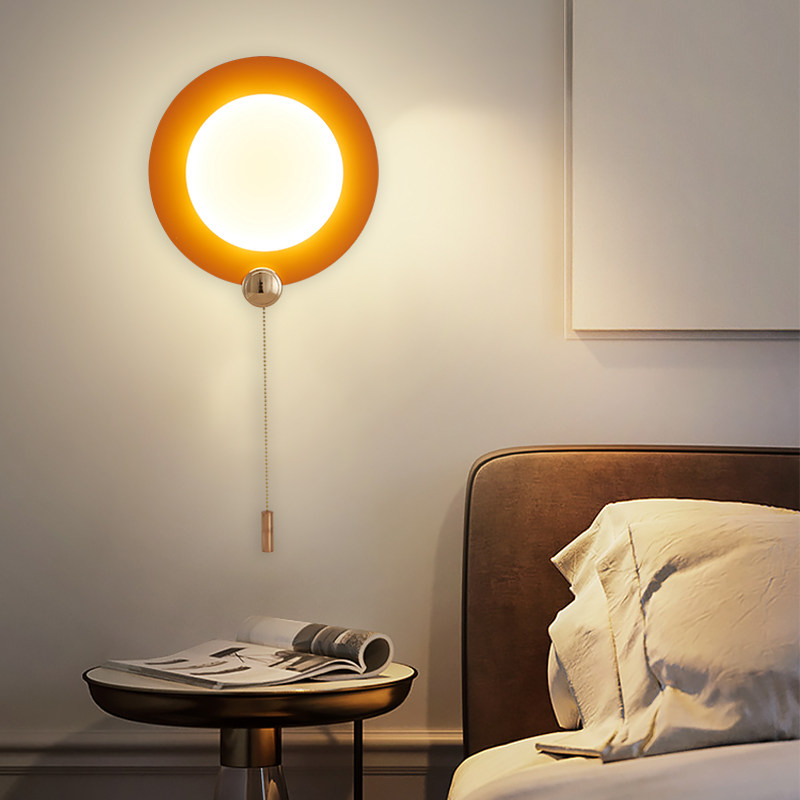 极简床头灯卧室过道走廊玄关壁灯创意自带开关客厅电视背景墙灯具