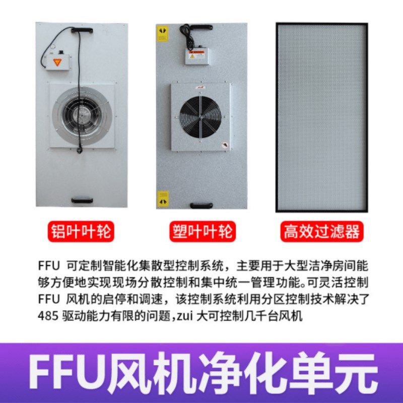 工业ffu空气净化器悬吊式天花板高效过滤网无尘车间通风机滤网层