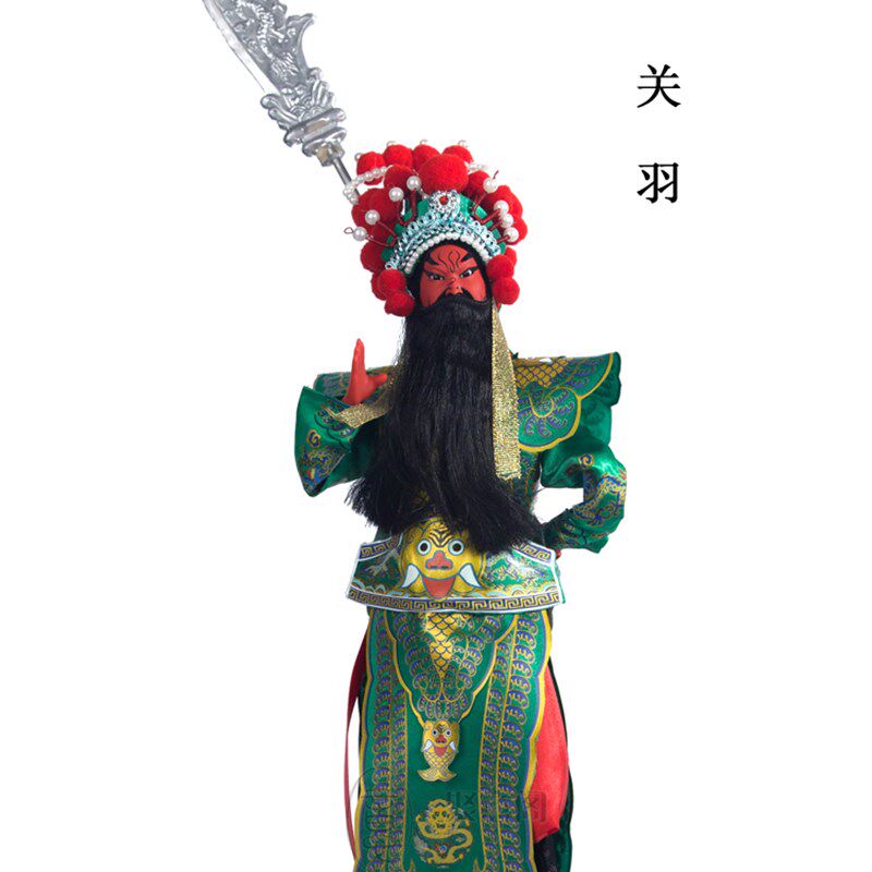 北京娟人 民间工艺品京剧脸谱关羽人偶 出国送老外特色礼品 包邮