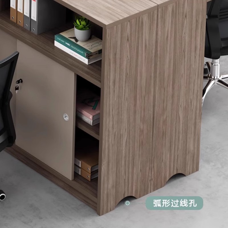 办公室财务桌职员办公桌椅组合双人位T型简约现代屏风隔断工位桌