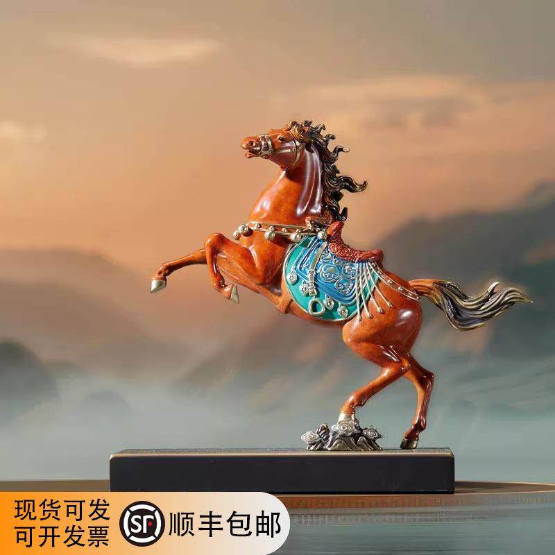 朱炳仁铜神骏飞天铜摆件客厅玄关装饰马摆件现代开业送礼乔迁礼品