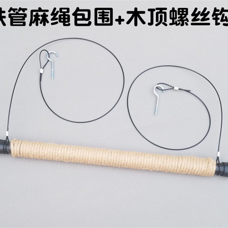 麻绳复古展示架服装店吊挂衣服吊环悬吊式天花板悬挂衣架上墙吊架