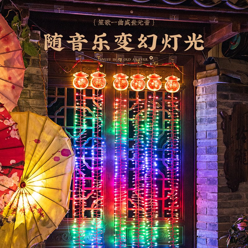 福袋电子鞭炮灯串发光开业烟花仿真礼炮烟炮装饰品小挂饰炮仗爆竹