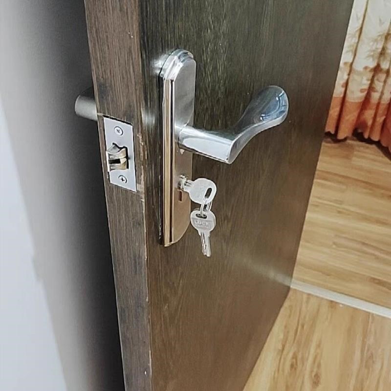 单舌门锁卧室房门锁单锁舌室内门锁家用通用型50锁舌老式锁具.