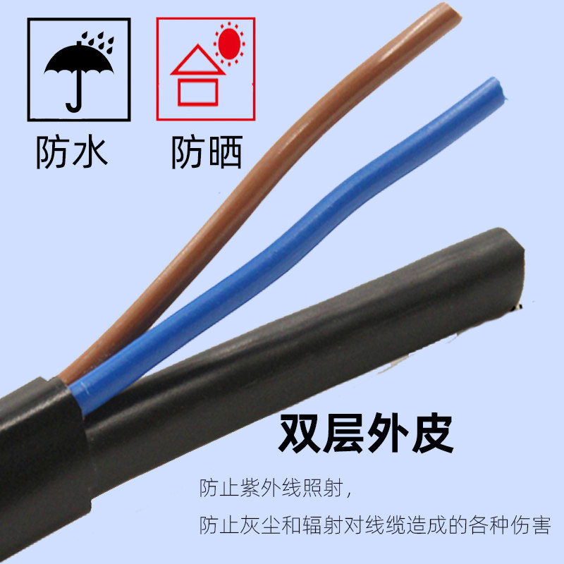同轴电缆syv75-3监控线带电源一体线监控视频综合线100米盘复合线