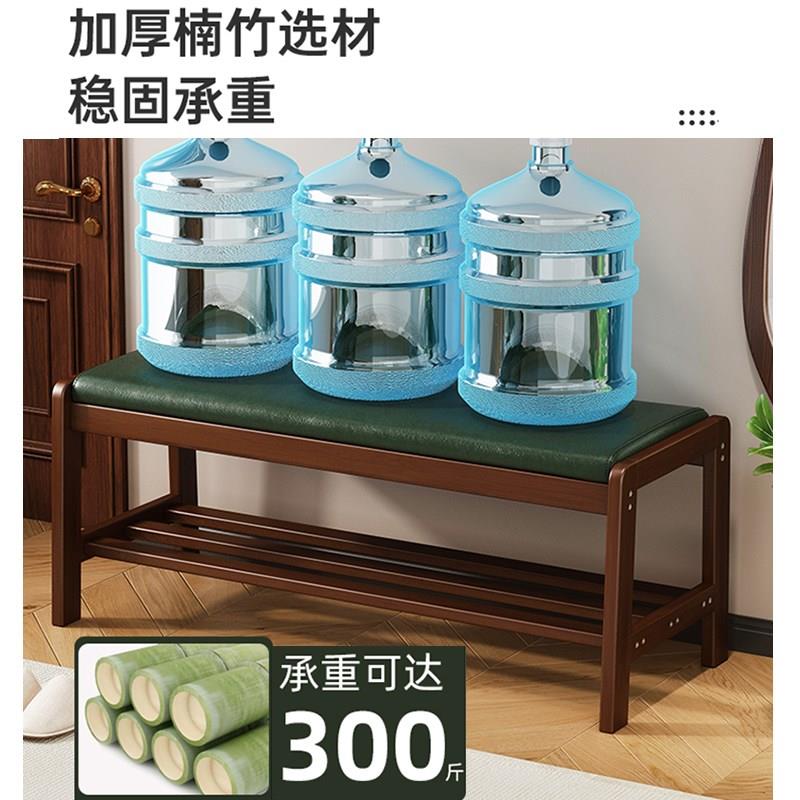 家用入户换鞋凳软包凳坐凳一体鞋柜玄关鞋架进门口可坐长板凳子