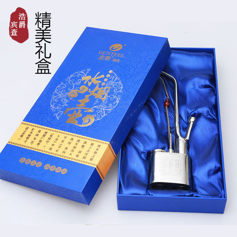 水烟壶全套水烟筒水烟斗纯铜加厚白铜复古老式水烟袋烟丝多重过滤