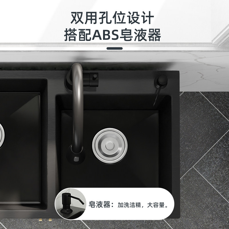 厨房不锈钢洗菜盆加深水槽一体柜双槽洗碗池单槽阳台落地式洗衣池