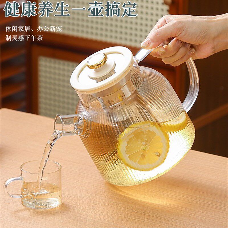 中性保健壶水壶玻璃耐高温大容量高外观花茶壶保健水壶2025新款
