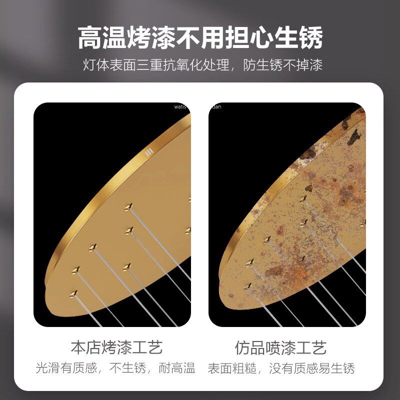 旋转楼梯吊灯欧式轻奢碎花创意复式楼别墅loft公寓挑高楼梯长吊灯