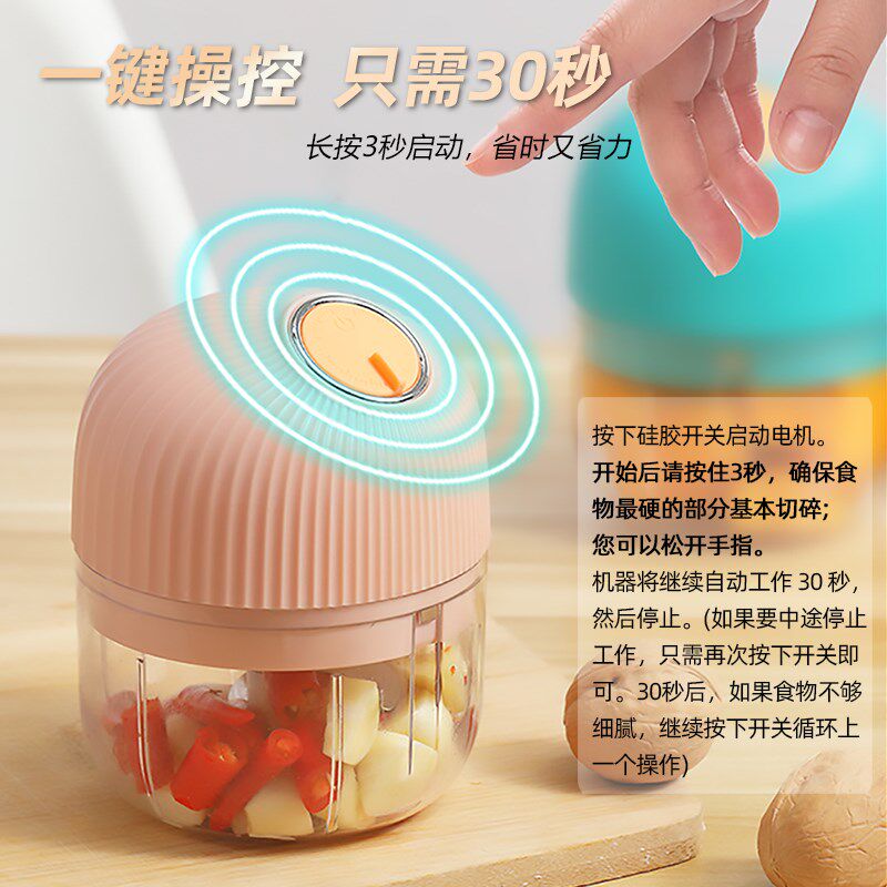 蒜泥捣蒜器全自动搅碎机大蒜生姜蒜蓉小型迷你电动绞肉机无线便携