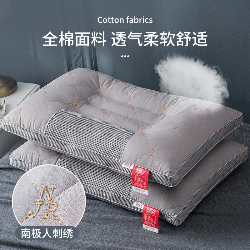 决明子枕头双人家用不塌陷不变形单人护颈椎助睡眠荞麦枕芯一对装