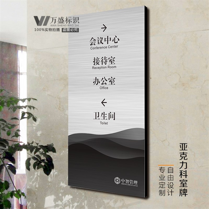 定制亚克力科室牌定做银拉丝公司门牌办公室门牌部门牌提示牌定制
