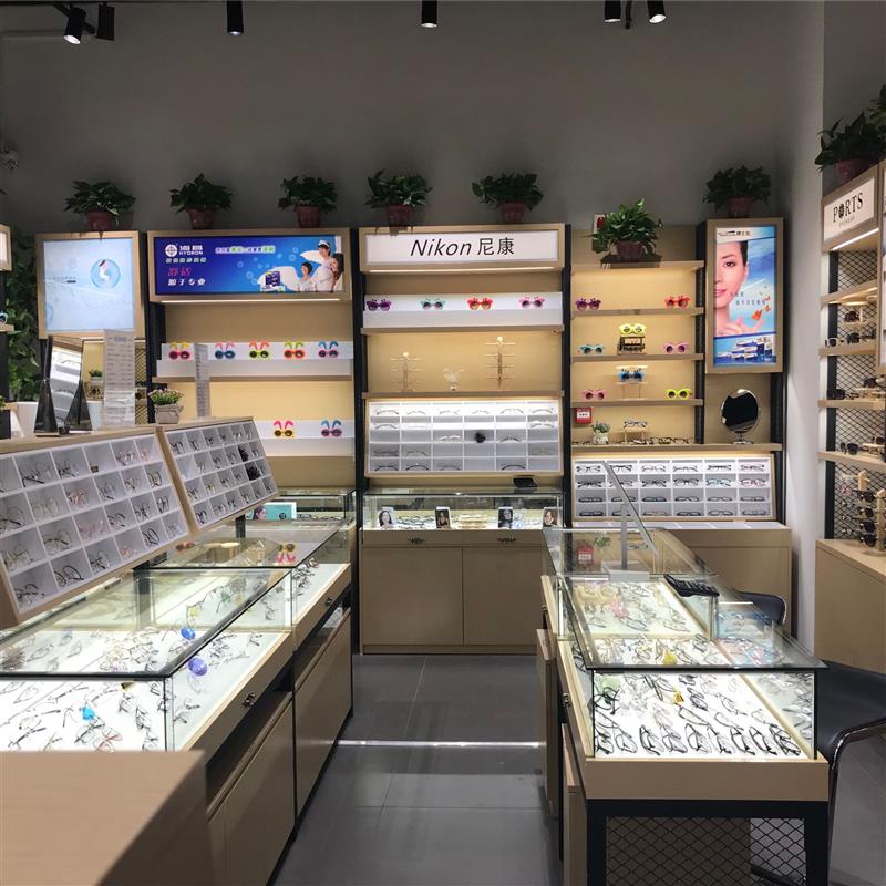 眼镜柜台眼镜展示柜快时尚眼镜展柜玻璃中岛陈列货架眼镜柜商展柜