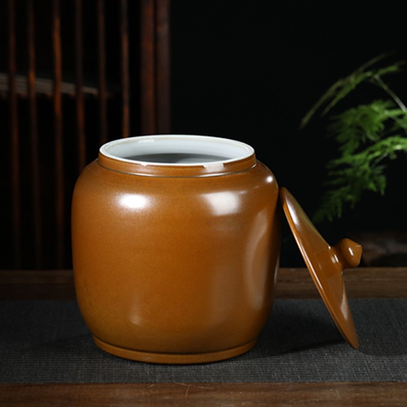 景德镇陶瓷米缸带盖10斤20斤30斤50装老式面粉桶家用厨房密封罐子