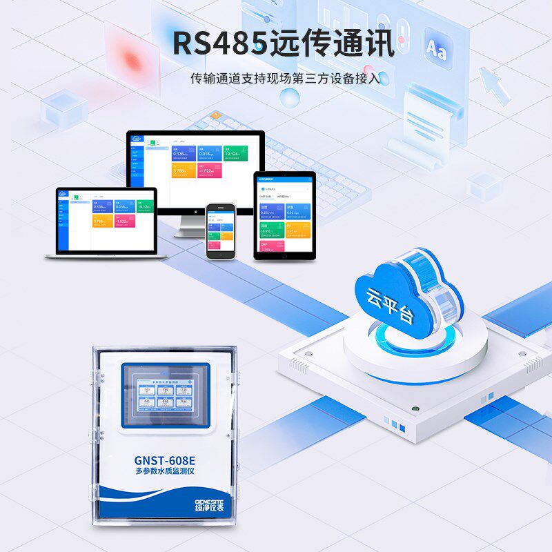 在线多参数监测仪PH余氯浊度电导率温度TDS检测仪饮用水泳池温泉