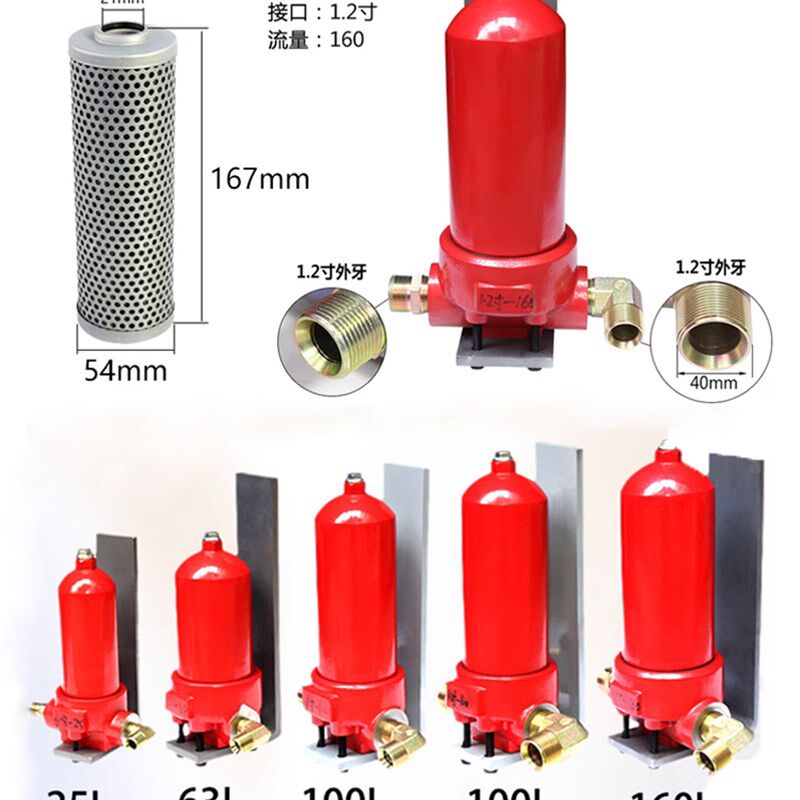 挖掘机破碎锤液压回油管路回油滤芯过滤器总成炮机滤清器支架配件