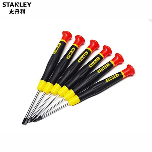 STANLEY史丹利短一字微型螺丝批66-301-23 302 303 304 305 306