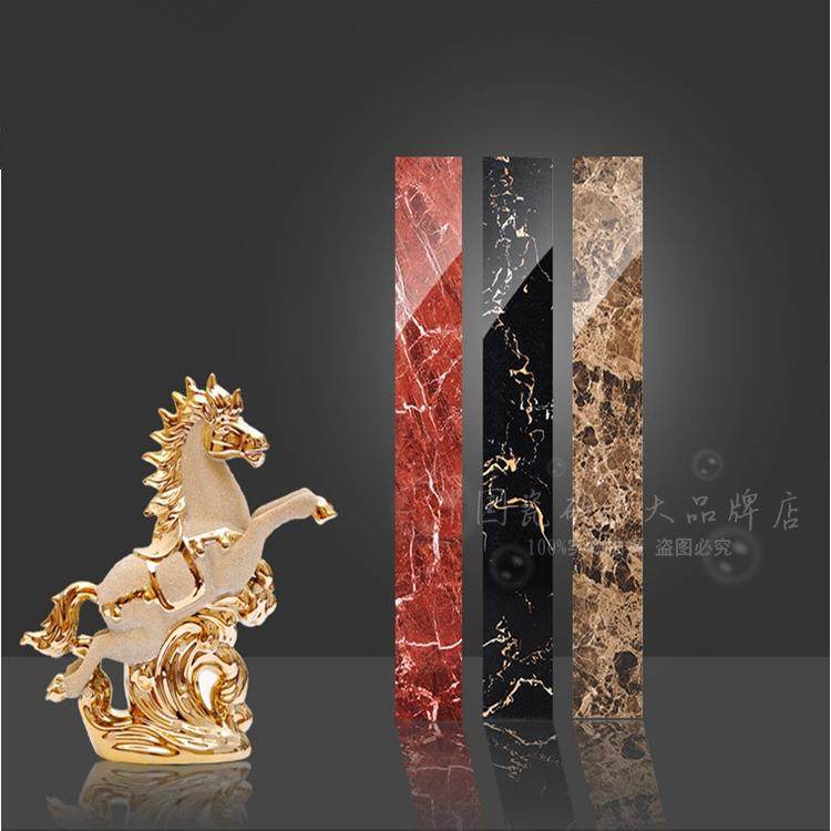 佛山瓷砖黑金花 全抛釉 地脚线