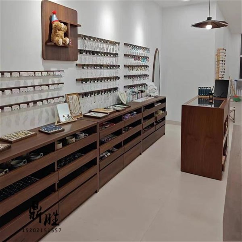 饰品店展示柜服装店中岛柜复古多层柜台首饰珠宝展示架斗柜精品柜