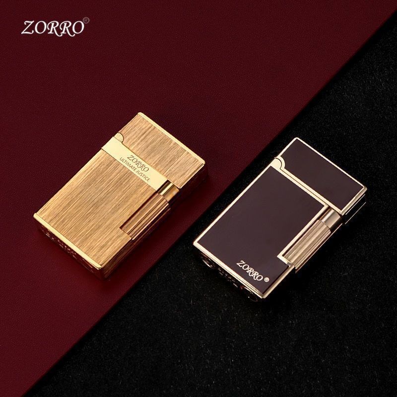 zorro正品佐罗朗声火机砂轮端可充气金属耐用送男友定制刻字