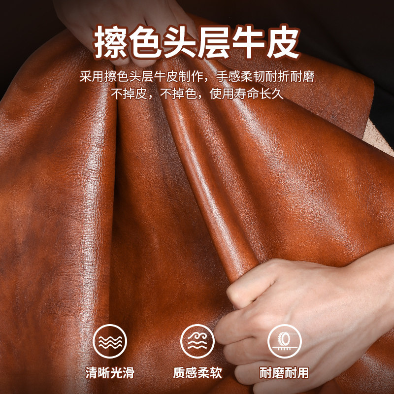 钱包男士2025新款真皮卡包一体防消磁皮夹超薄短夹迷你小钱包银包