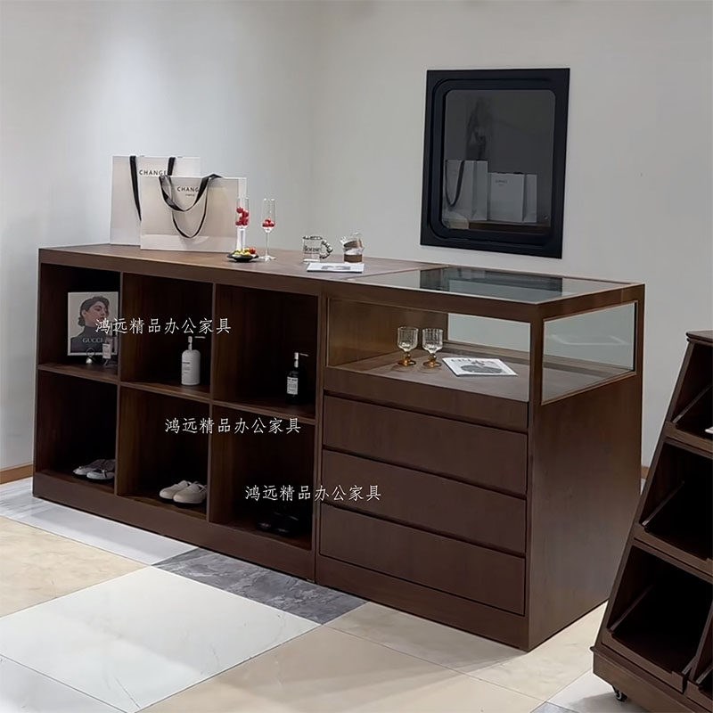 服装店中岛柜展示台女装店摆件饰品流水台陈列柜鞋包架收纳架格柜