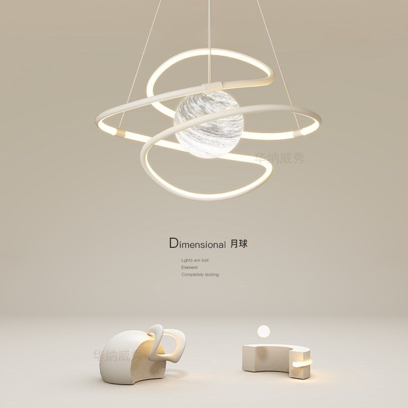 创意led吊灯简约现代餐厅灯星球卧室灯设计师客厅灯餐桌吧台灯具