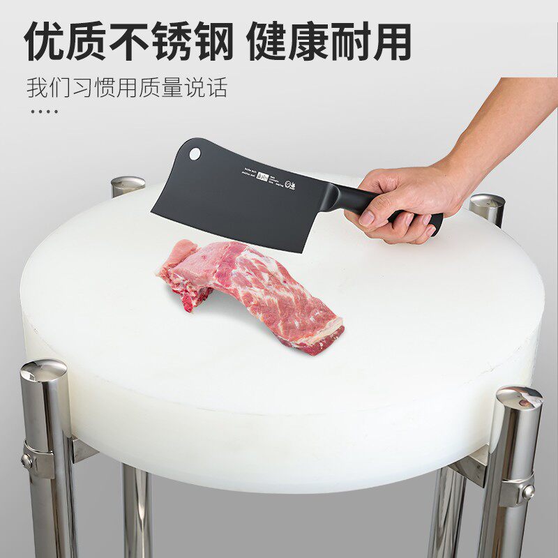 不锈钢砧板架特厚商用三角菜板架厨房落地砍骨砧板台切肉架置物架