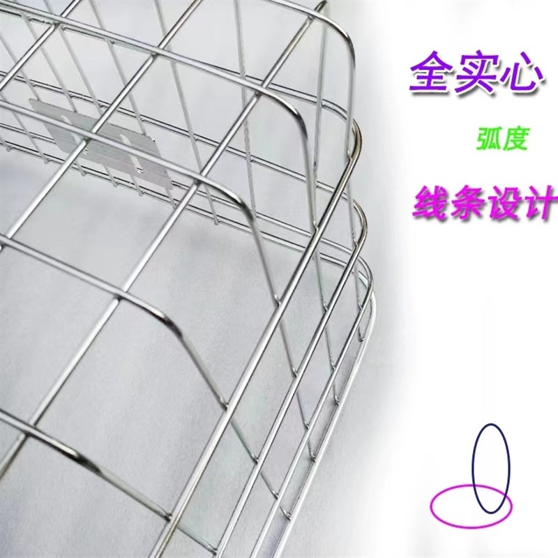 不锈钢电动自行单车前大号方形车头菜书包宠物购物筐实心材质欧美
