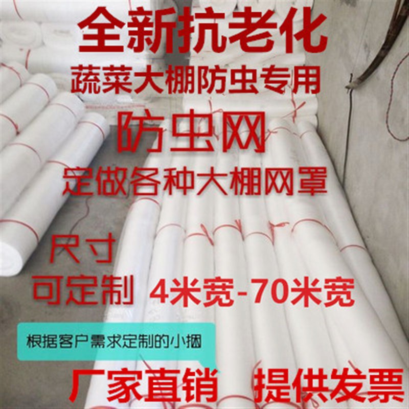 防虫网大棚专用蔬菜大棚60目加厚抗老化防柳絮杨花院子纱窗纱网