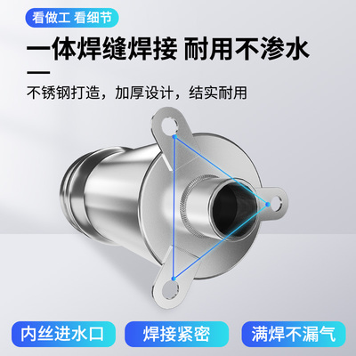 摇水泵手动压水井家用摇水机井水井头抽水泵吸水器老式不锈钢大头
