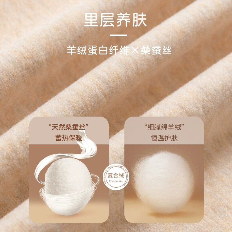 保暖裤男款秋冬季德绒发热加绒加厚男士卫生裤贴片护膝棉毛裤内搭
