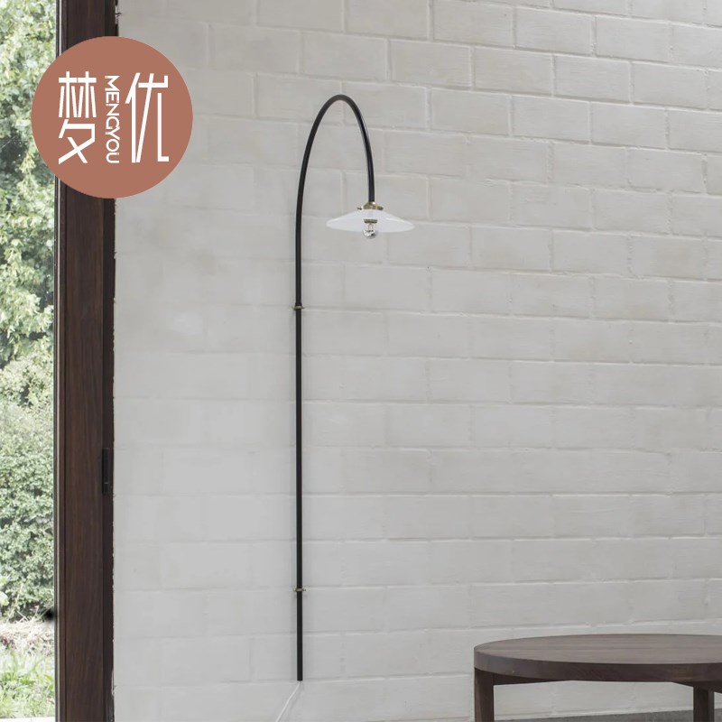设计师款复古风高级感壁灯艺术长杆悬臂旋转饭厅书房免接线摇臂灯